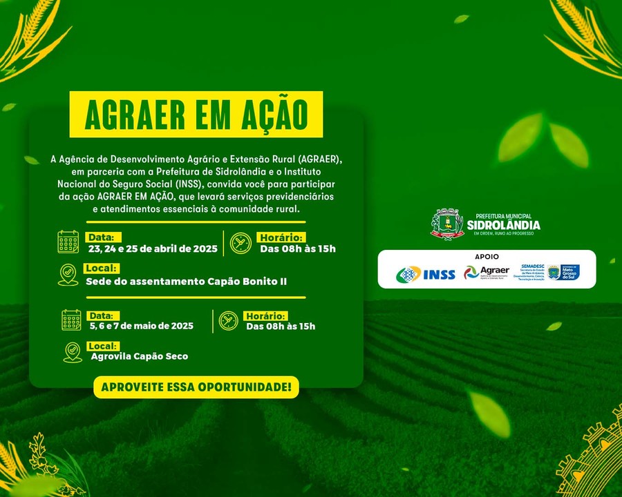 Divulgação/ Prefeitura de Sidrolândia